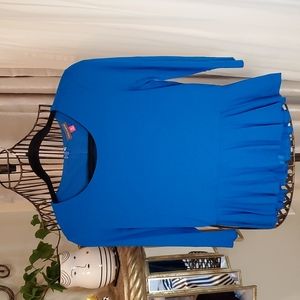 Vince Camuto 💙 Vibrant Blue Peplum Lined Top!💙💙💙